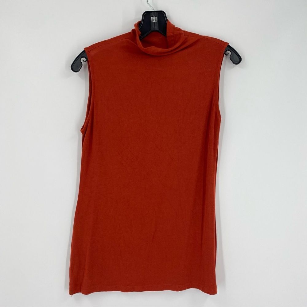 April Women’s Mock Neck Sleeveless Basic Blouse Size L